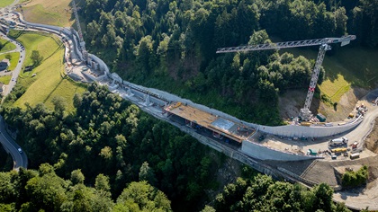 Baustelle Ränggloch Luzern Juli 2024