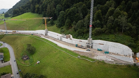 Baustelle Ränggloch Luzern September 2024
