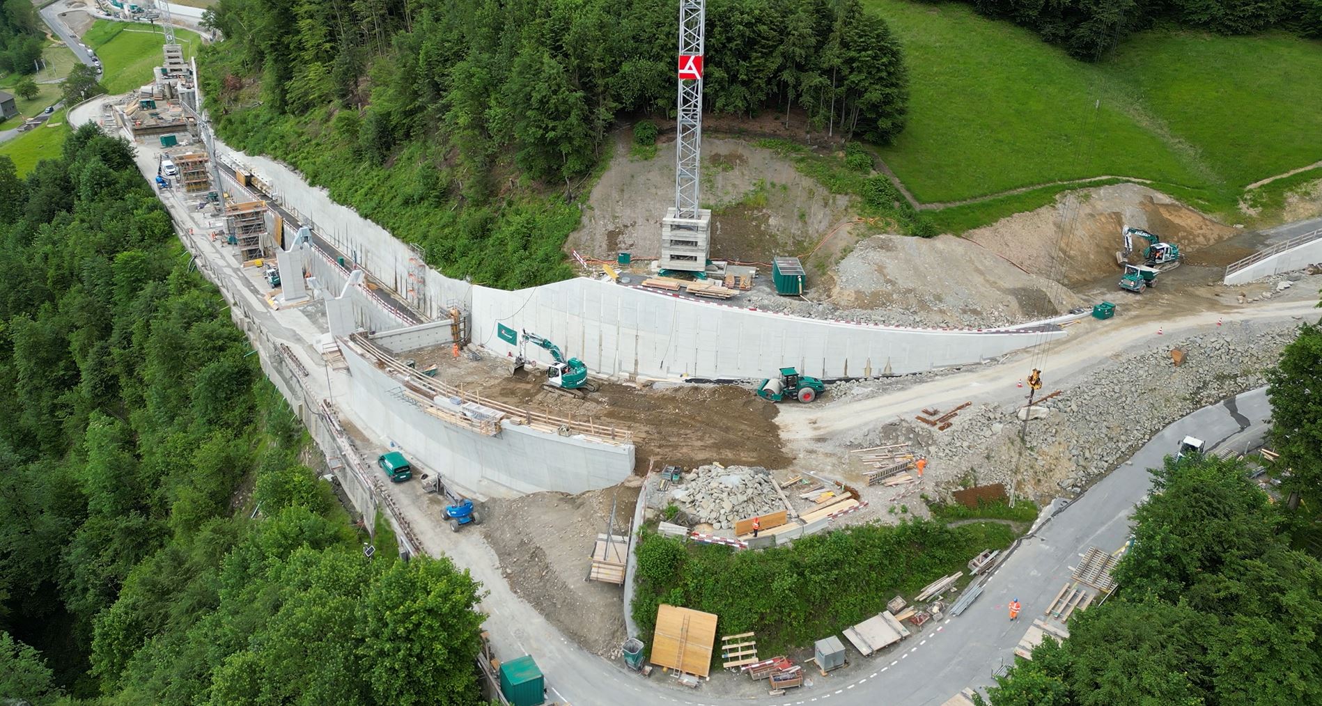 Baustelle Ränggloch Luzern Juni 2024