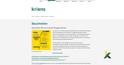 Bauarbeiten Stadt Kriens