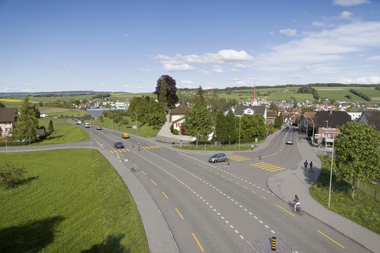 Umfahrung Beromünster (Visualisierung Swiss Interactive AG, Aarau)