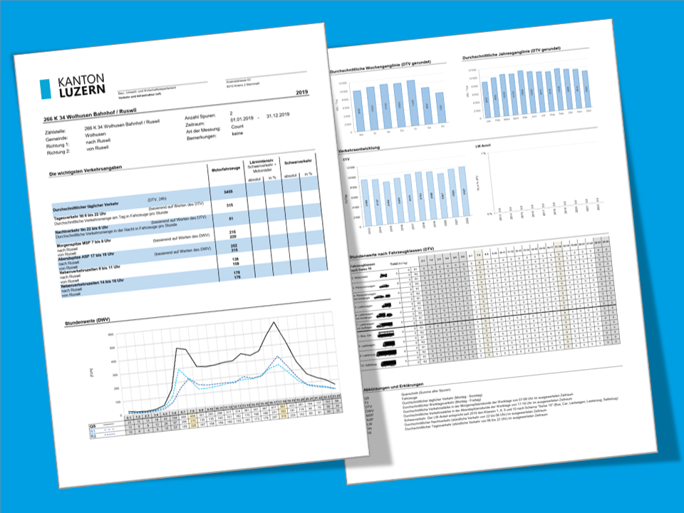 Ansicht Datenblatt Verkehrszählung